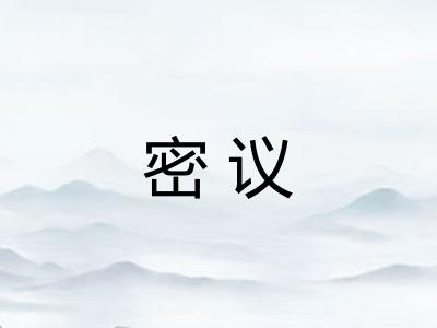 密议 密议