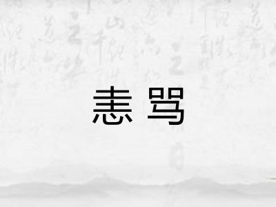 恚骂