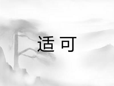 适可 适可