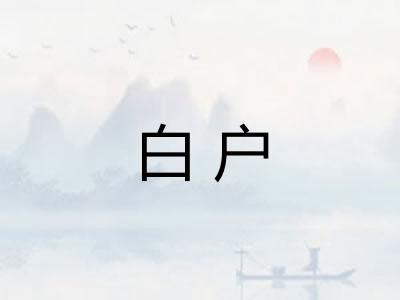 白户
