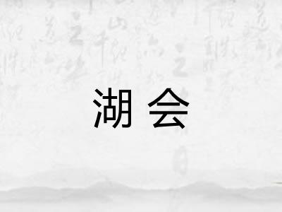 湖会 湖会