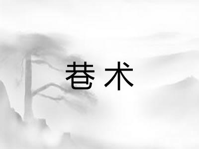 巷术 巷术