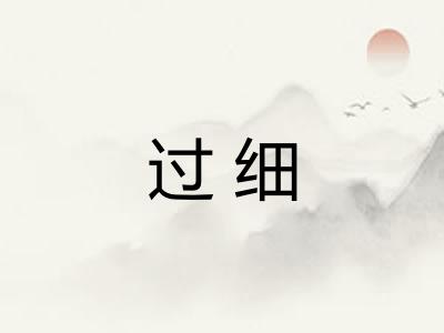 过细
