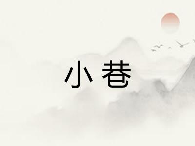 小巷 小巷
