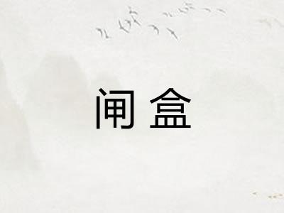 闸盒