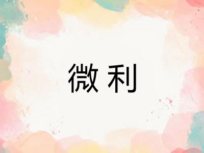 微利 微利
