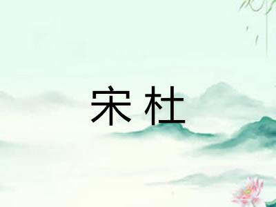 宋杜 宋杜