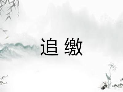 追缴