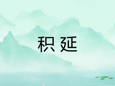 积延 积延