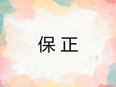 保正 保正