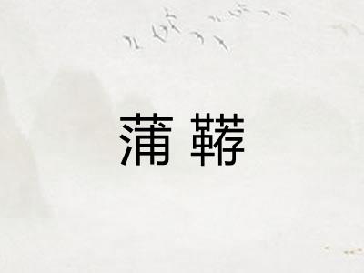 蒲鞯 蒲鞯