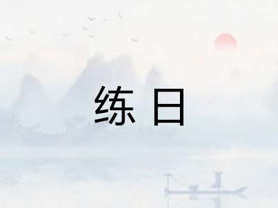 练日