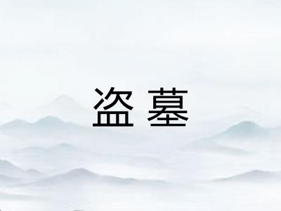 盗墓 盗墓