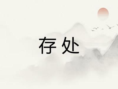 存处 存处