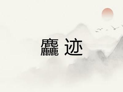 麤迹 麤迹