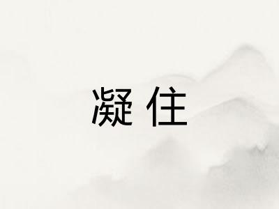 凝住 凝住