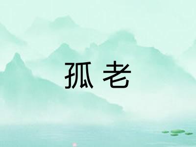 孤老