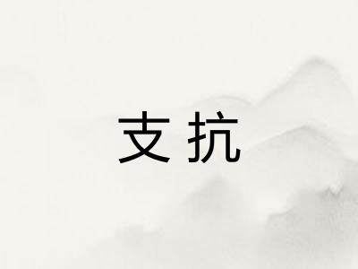支抗