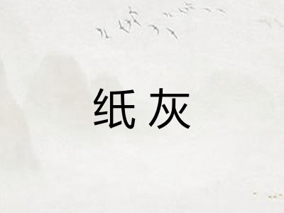 纸灰 纸灰
