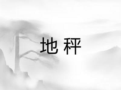 地秤 地秤