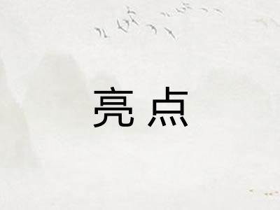 亮点