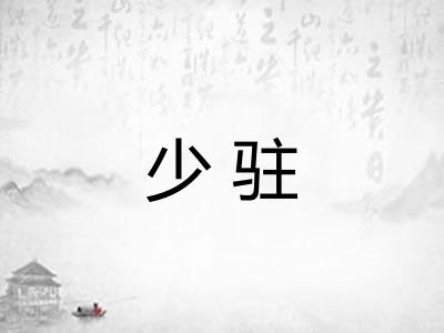 少驻 少驻