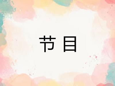 节目 节目