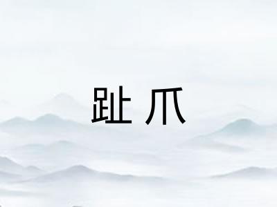 趾爪 趾爪