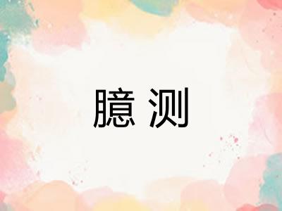 臆测