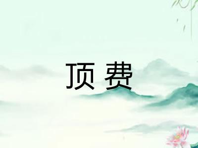 顶费 顶费