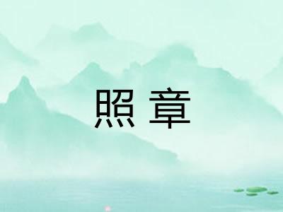 照章 照章