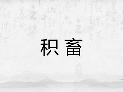 积畜 积畜