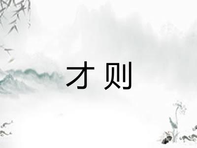 才则