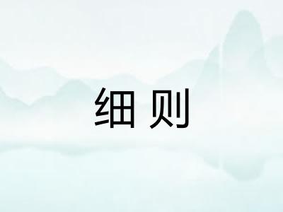 细则 细则