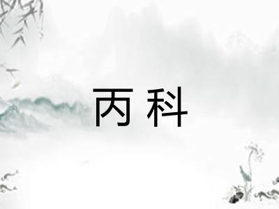 丙科 丙科