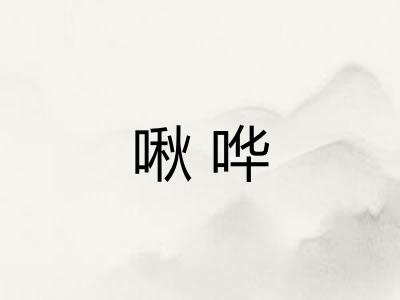 啾哗