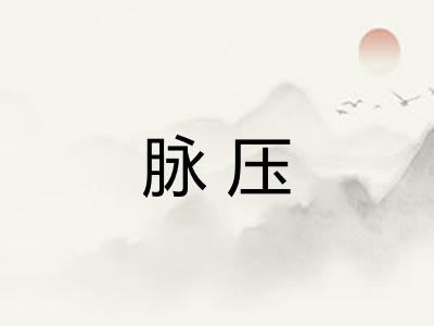 脉压 脉压