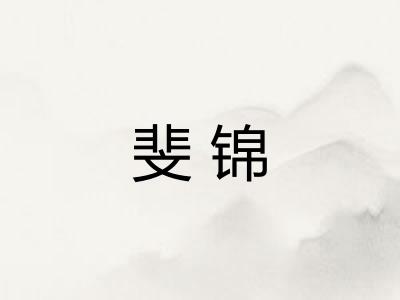 斐锦