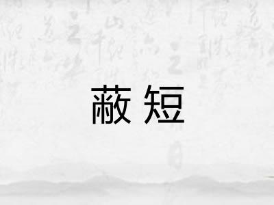 蔽短