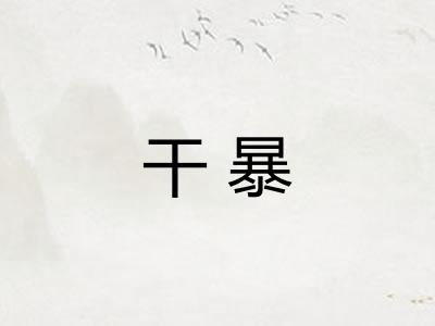 干暴 干暴