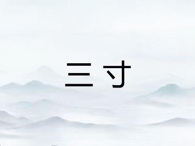 三寸