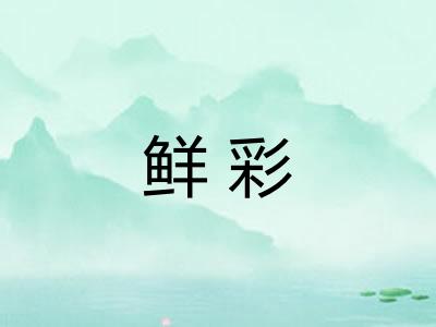 鲜彩 鲜彩
