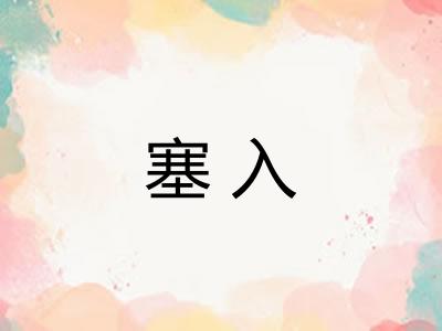 塞入 塞入