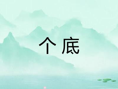 个底