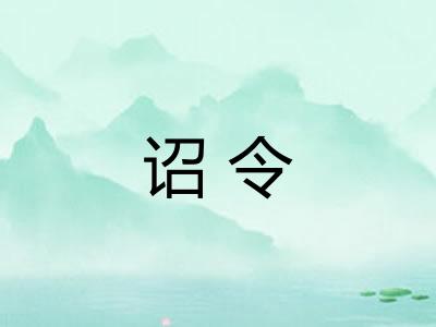 诏令