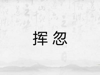 挥忽 挥忽
