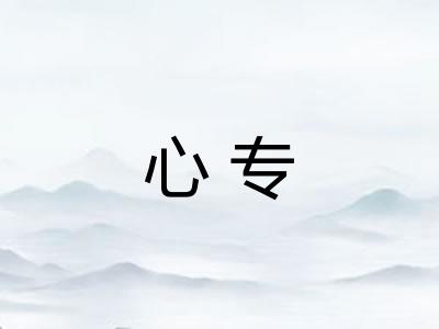 心专