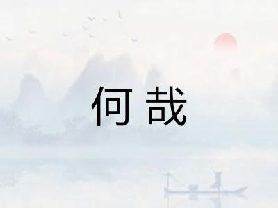 何哉