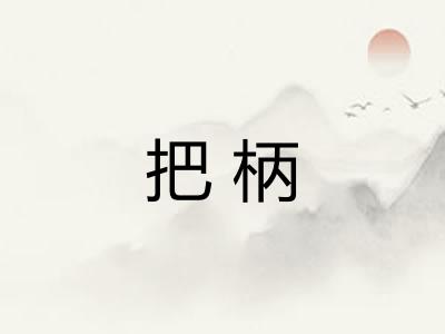 把柄 把柄