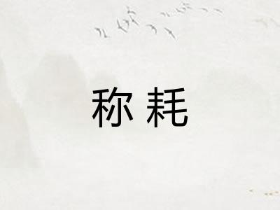 称耗
